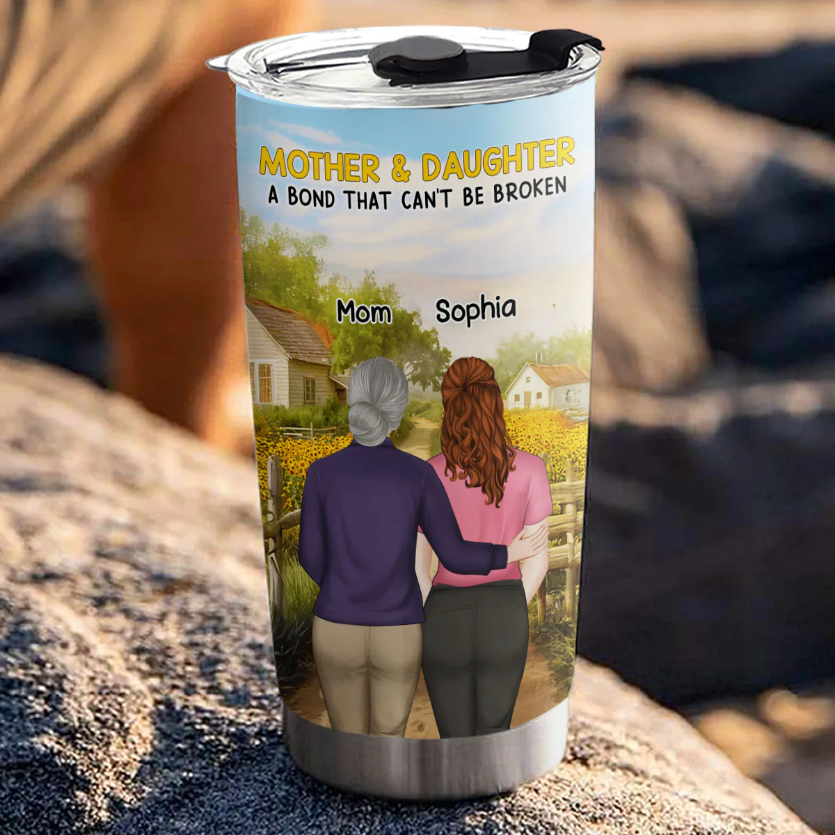 Mother And Daughter - Personalized Custom Tumbler - Image 3