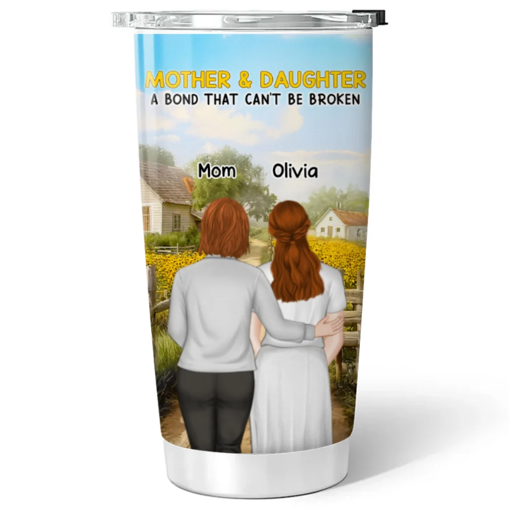 Mother And Daughter - Personalized Custom Tumbler - Image 5