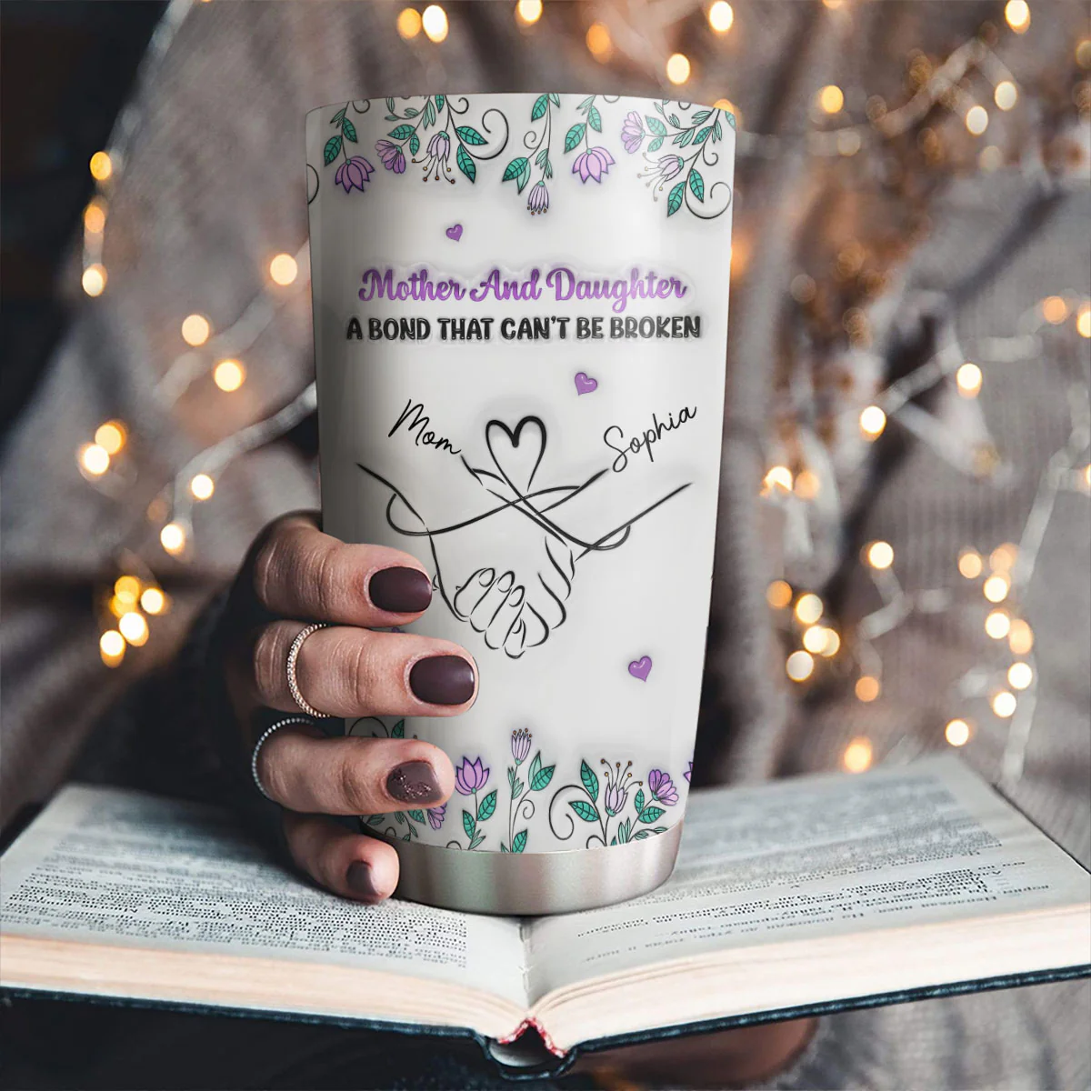 Mother And Daughter Relationship - Personalized Custom 3D Inflated Effect Tumbler - Image 2