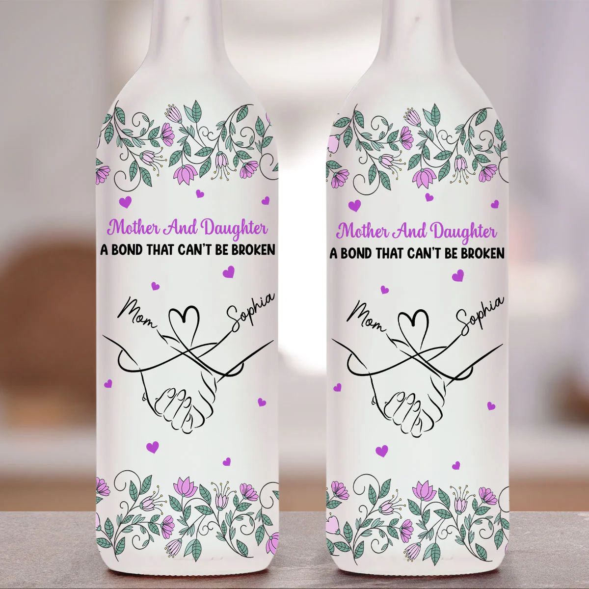 Mother And Daughter Relationship - Personalized Custom Bottle Lamp - Image 3