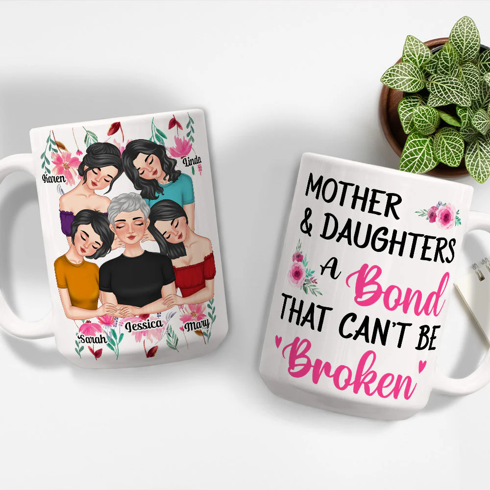 Mother And Daughters - Personalized Custom Coffee Mug - Image 5