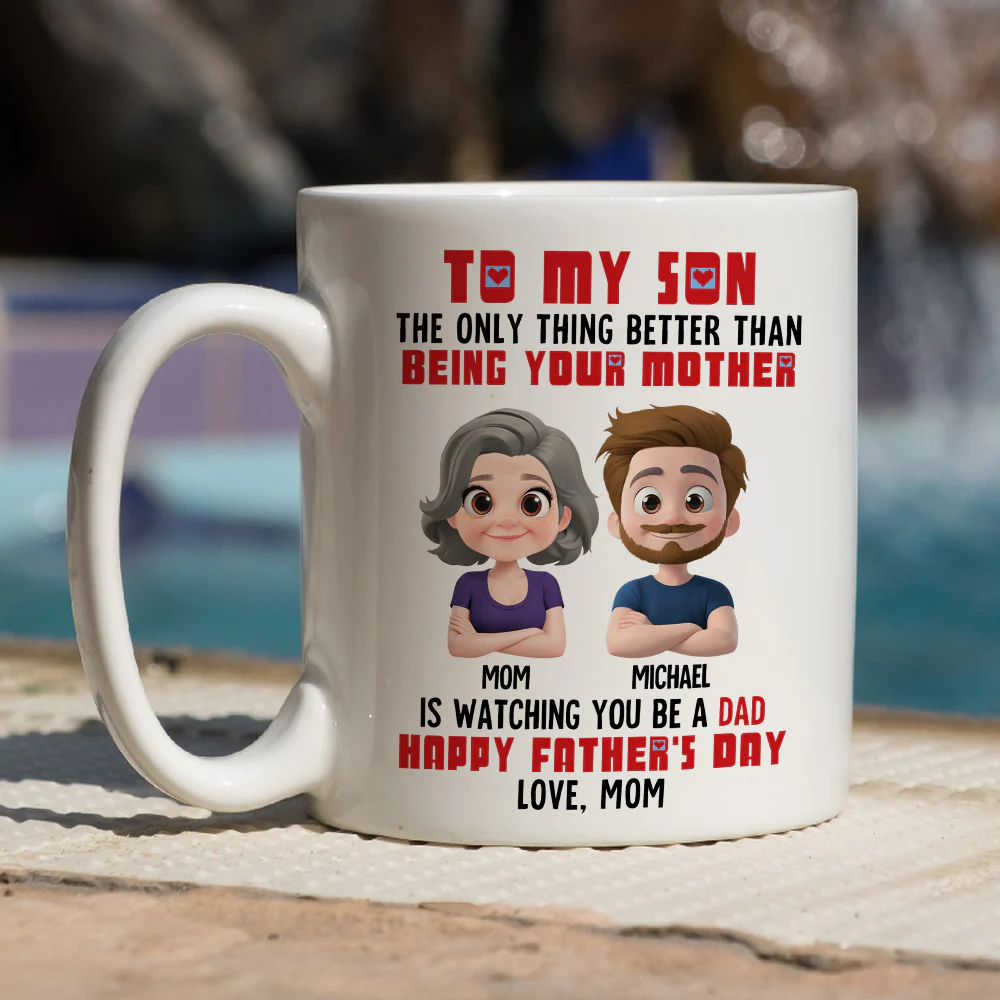 Mother And Son - Personalized Custom Coffee Mug - Image 7