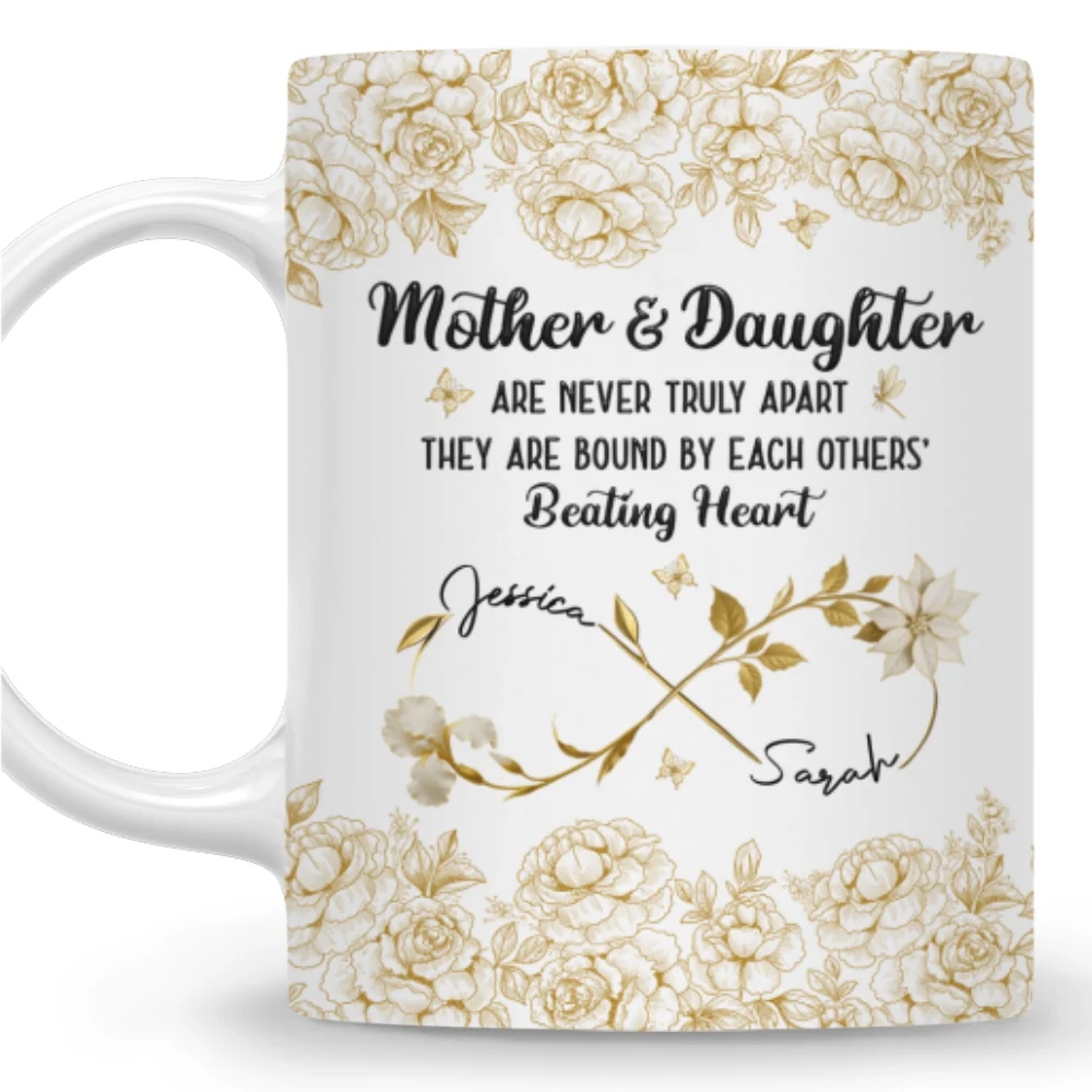 Mother & Daughter Always in Heart - Personalized Custom Coffee Mug - Image 8