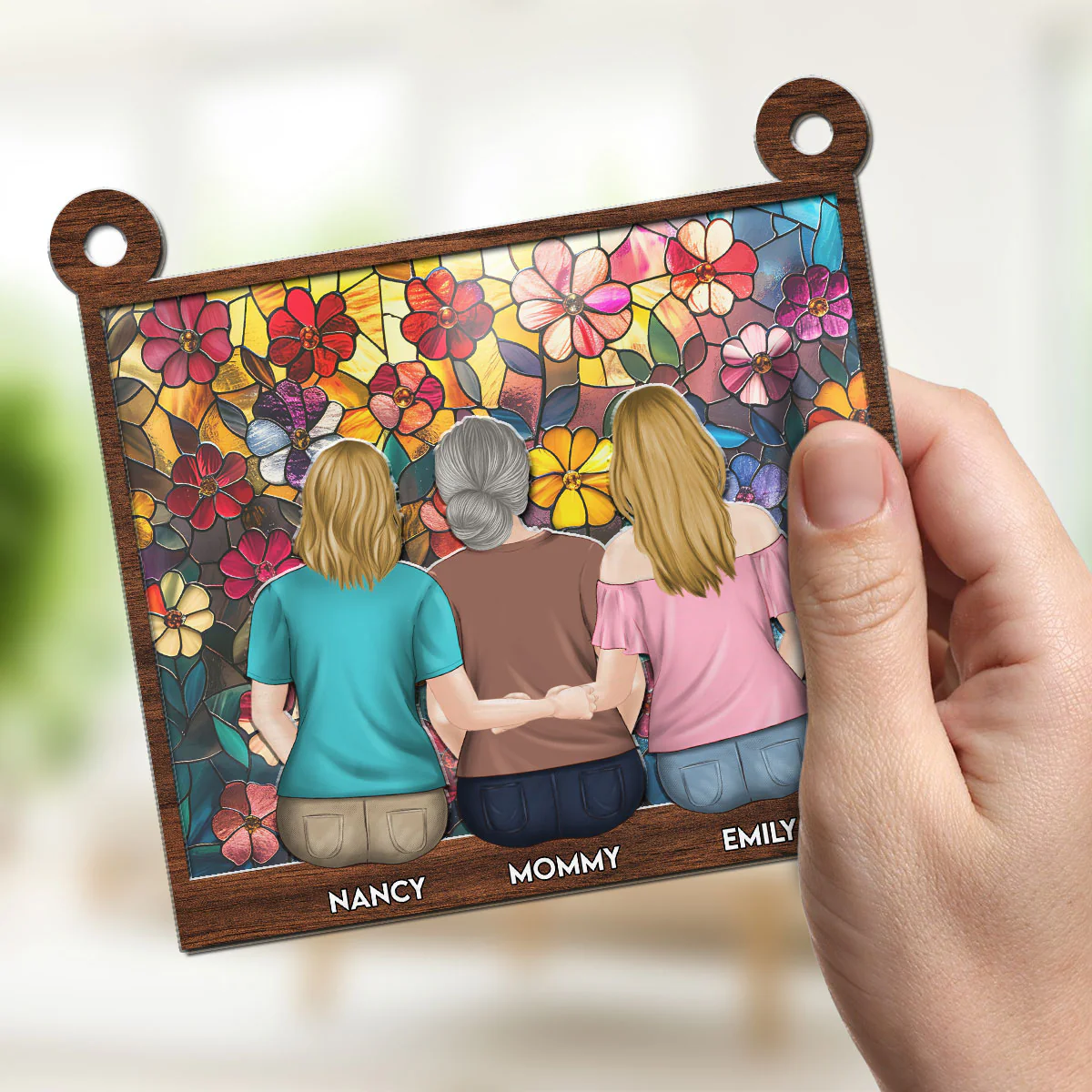 Mother & Daughter - Personalized Custom Suncatcher - Image 2