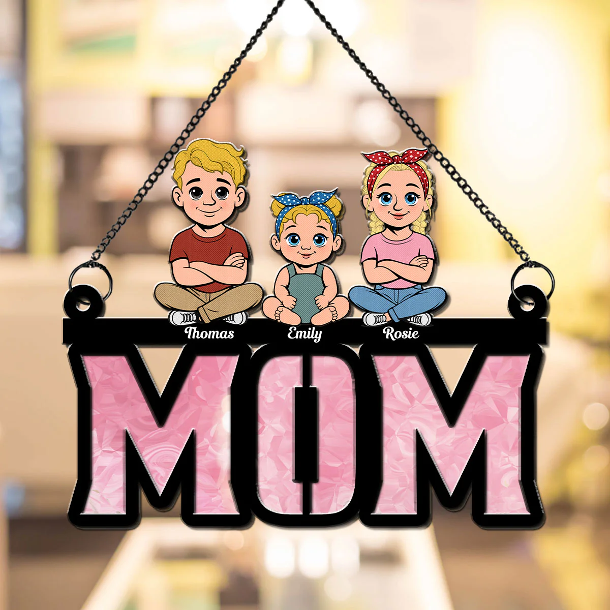 Mother Is Children Sunshine - Personalized Custom Suncatcher - Image 4