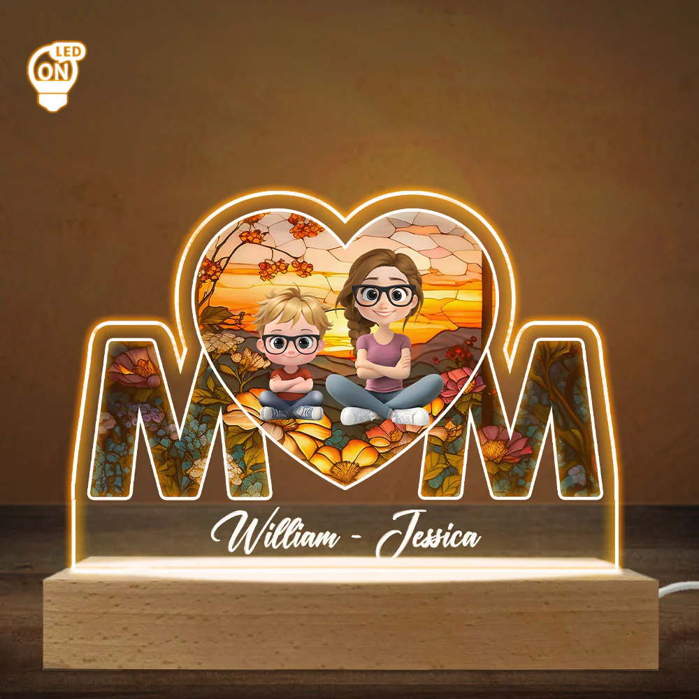 Mother Is The Light In Our Lives - Personalized Custom LED Light - Image 2