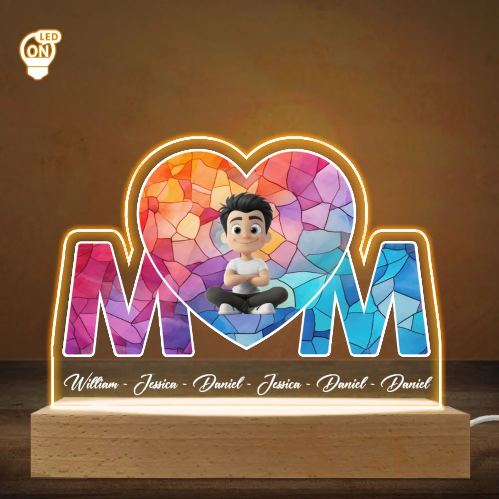 Mother Is The Light In Our Lives - Personalized Custom LED Light - Image 6