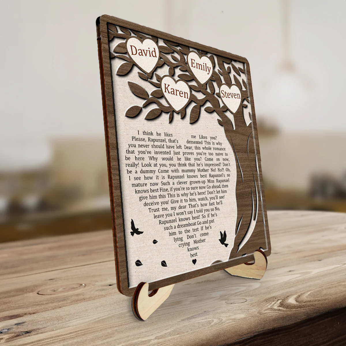 Mother Knows Best - Personalized Custom Wooden Plaque - Image 3