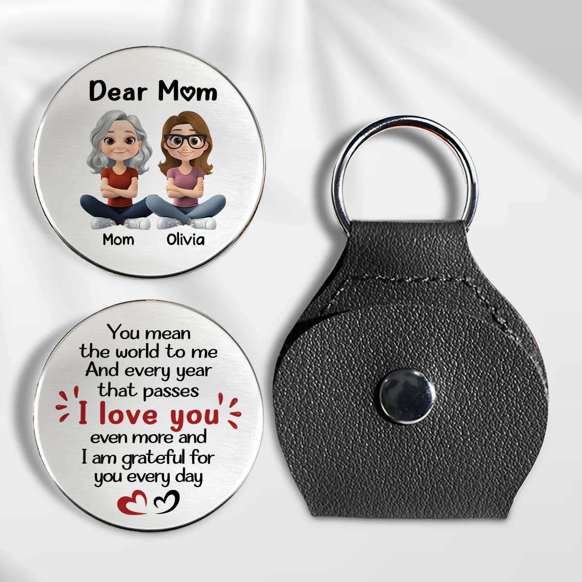 Mother Mean The World To Me - Personalized Custom Pocket Hug - Image 2