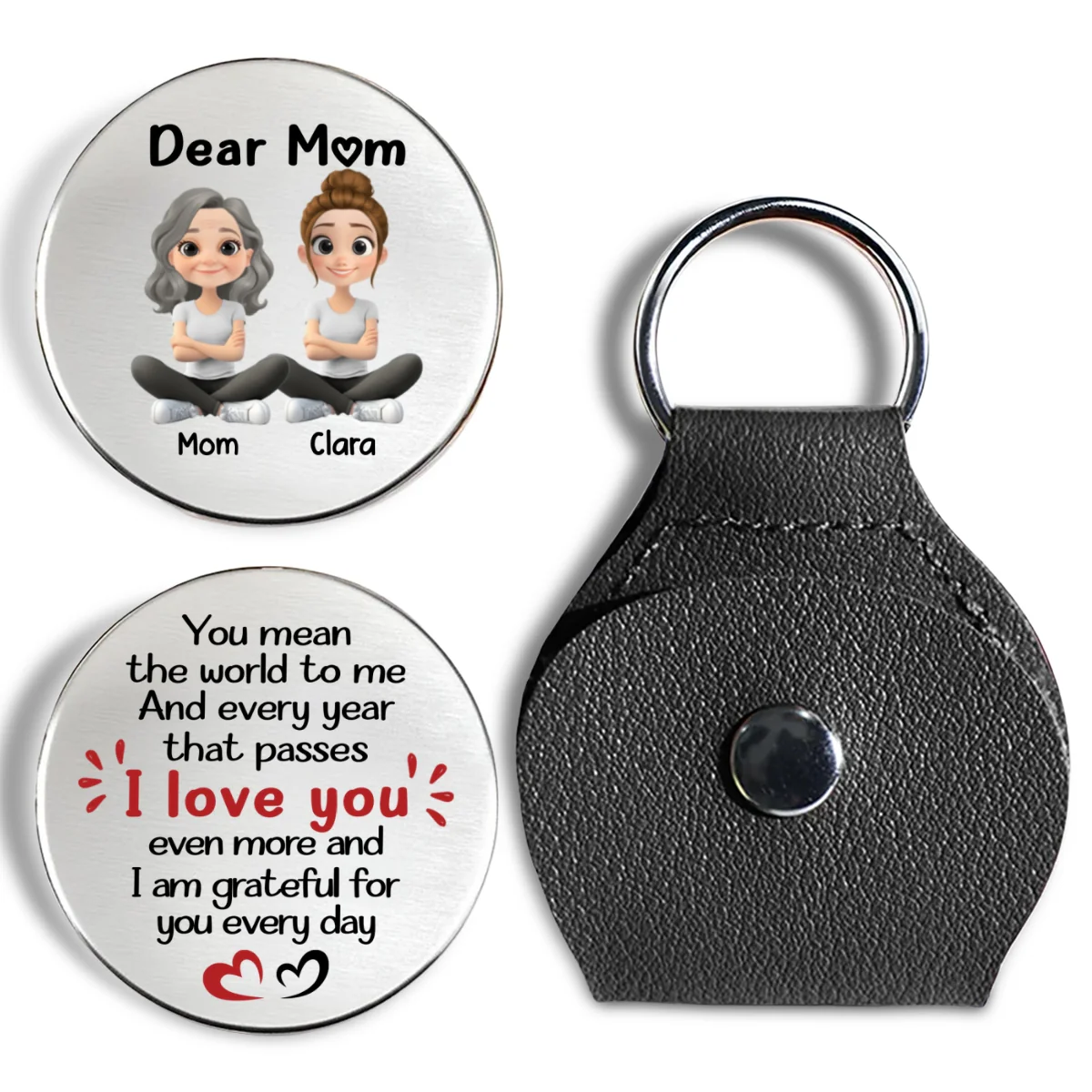 Mother Mean The World To Me - Personalized Custom Pocket Hug - Image 7