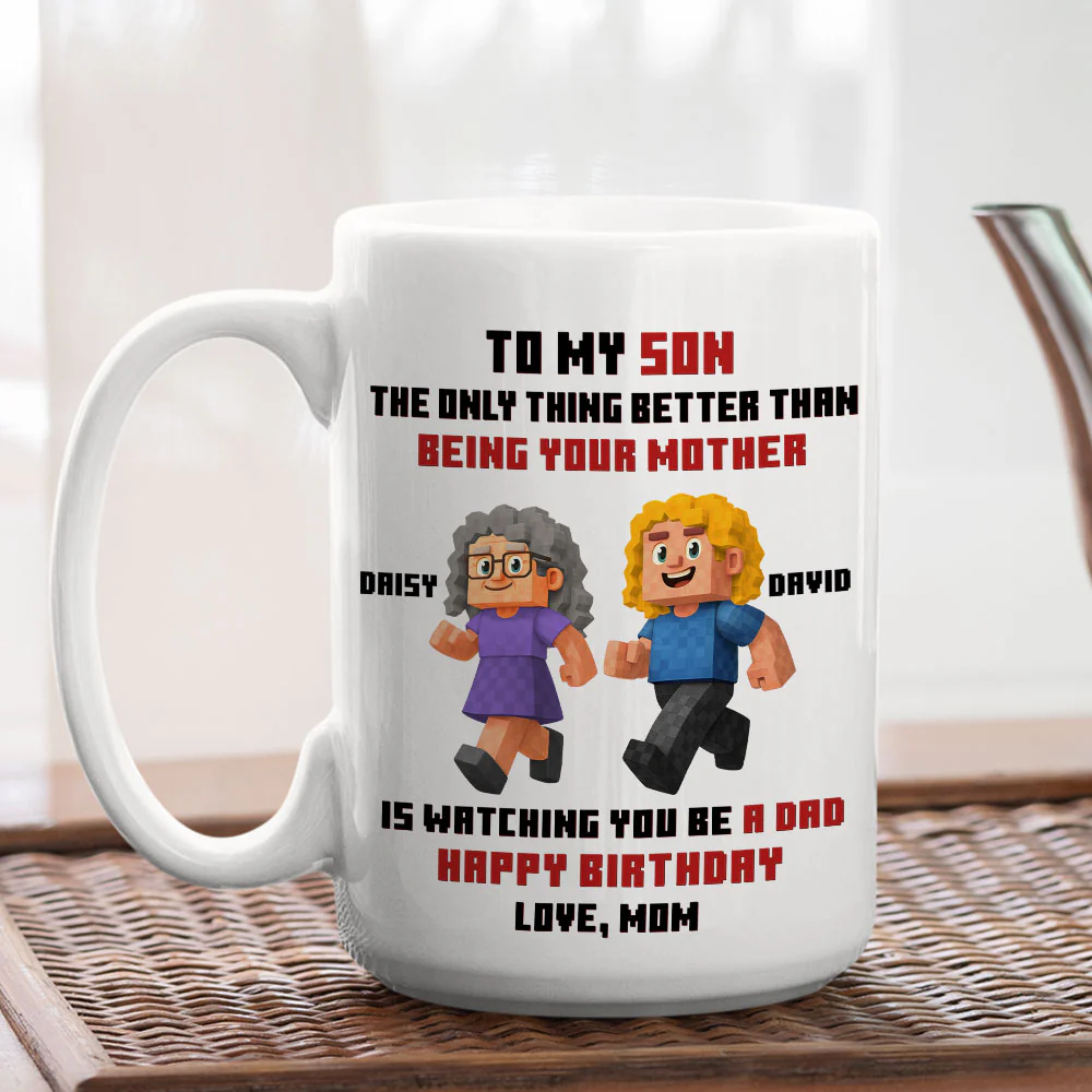 Mother Message To Son - Personalized Custom Coffee Mug - Image 5