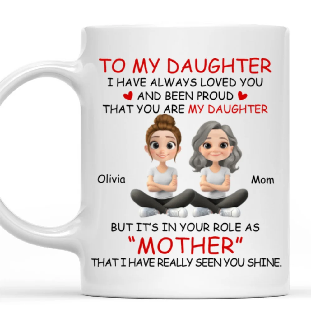 Motherhood Looks Beautiful On You - Personalized Custom Coffee Mug - Image 7