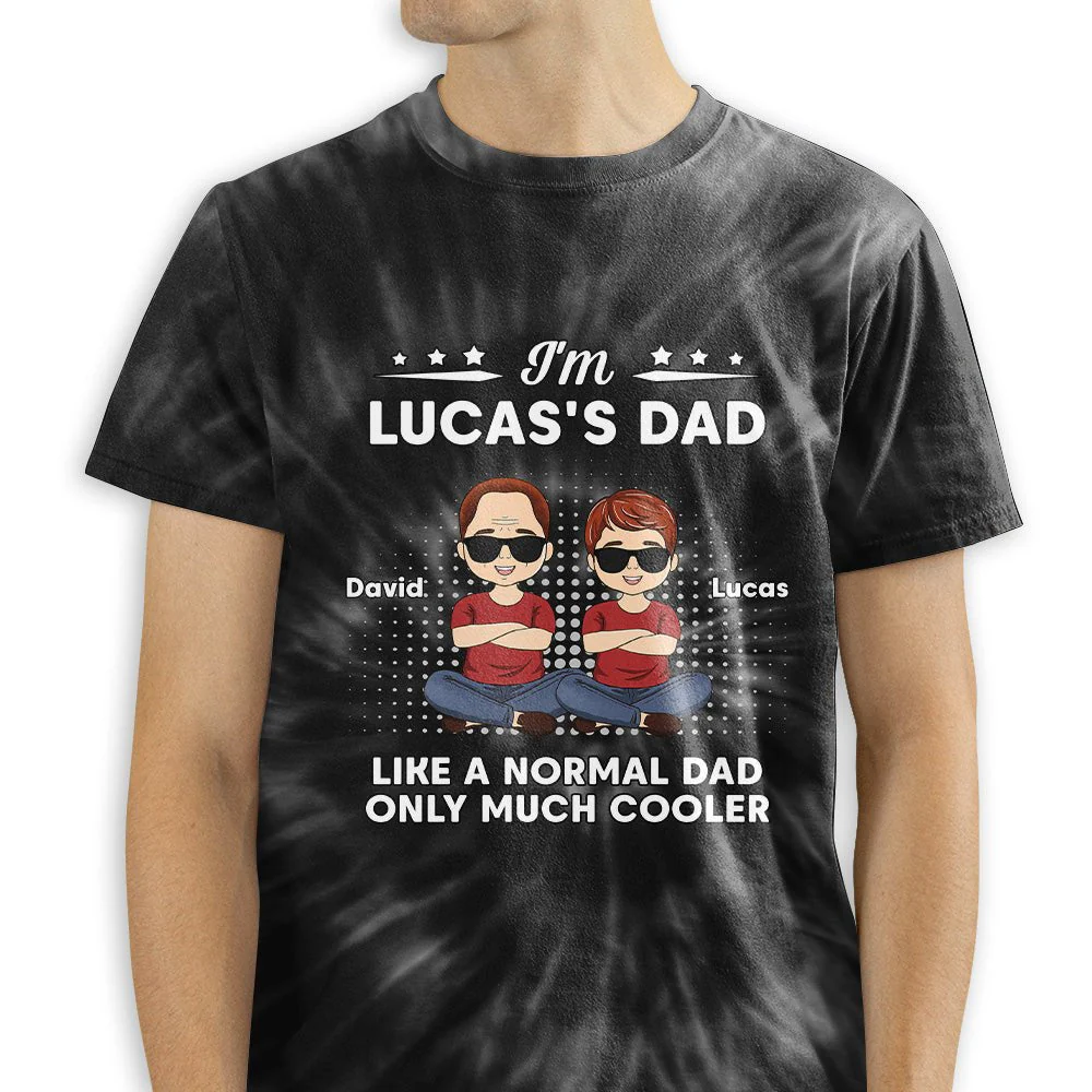 Much Cooler Dad - Personalized Custom All-over-print T-shirt - Image 2