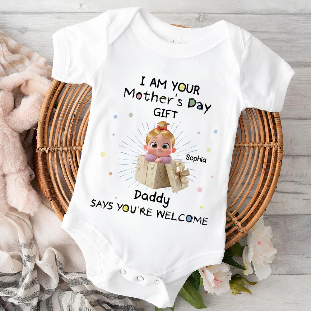 Mum You Are Welcome - Personalized Custom Baby Onesie - Image 2