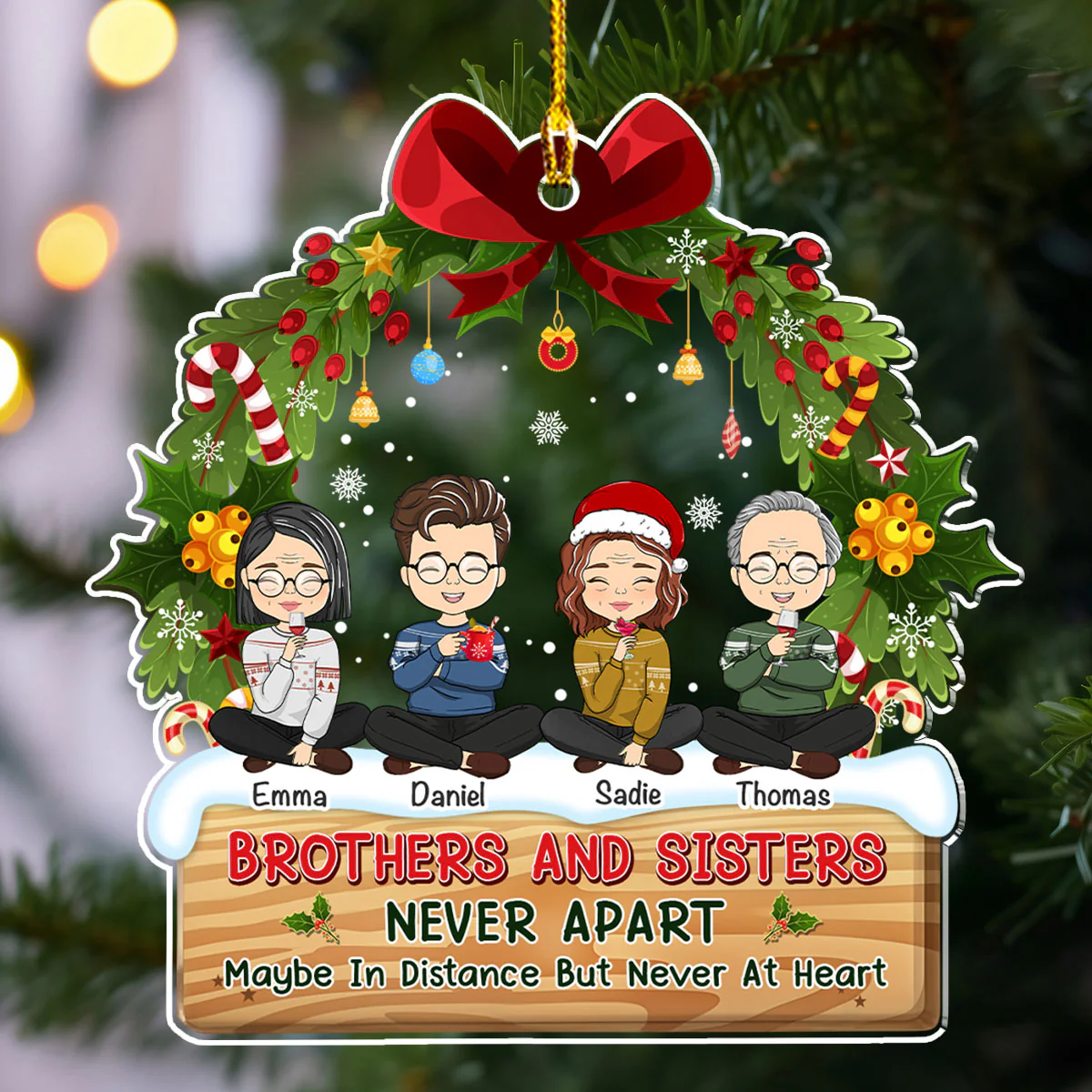 My 1st Christmas In My Forever Home - Personalized Custom Acrylic Ornament - Image 4