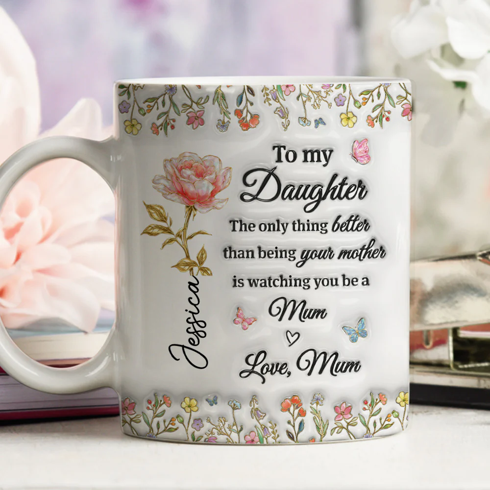 My Amazing Daughter - Personalized Custom 3D Inflated Effect Mug - Image 5