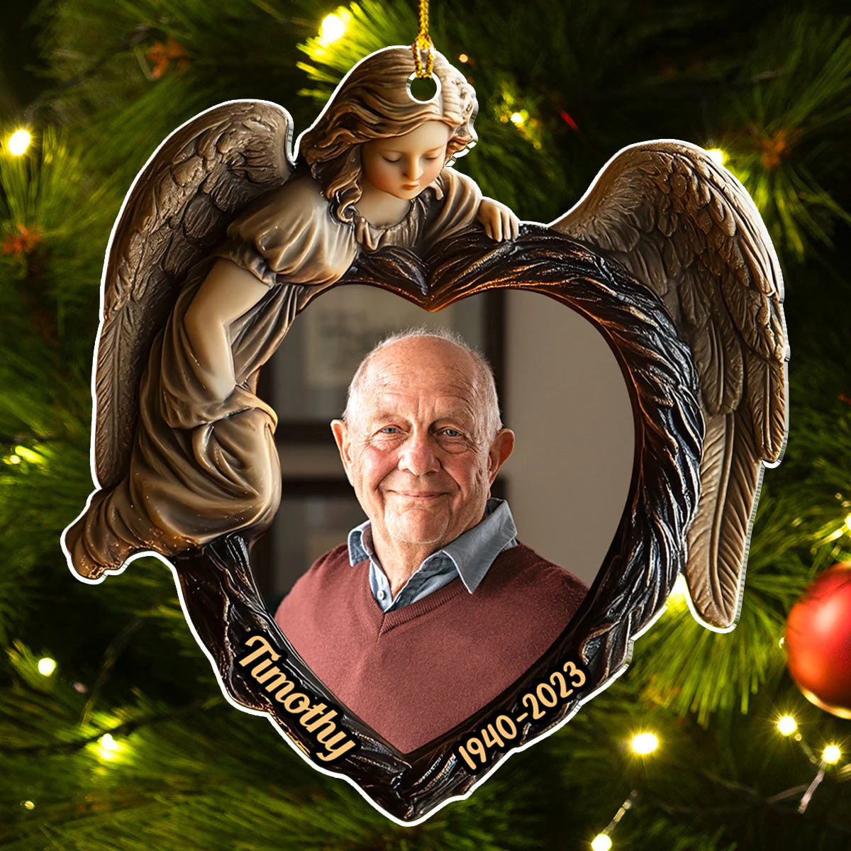 My Angel Is In Heaven - Personalized Custom Acrylic Ornament - Image 5