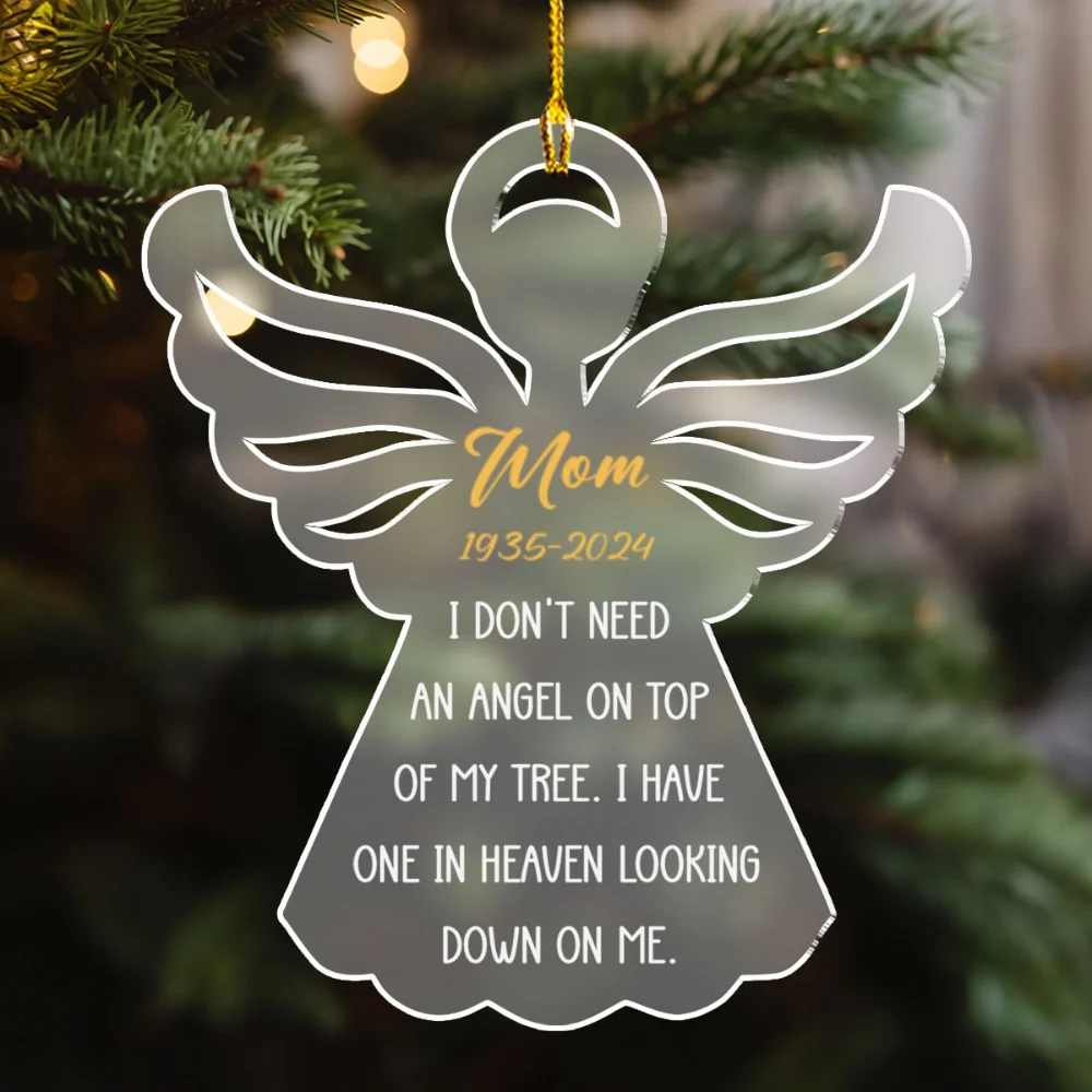 My Angel - Personalized Custom Frosted Acrylic Ornament - Image 4