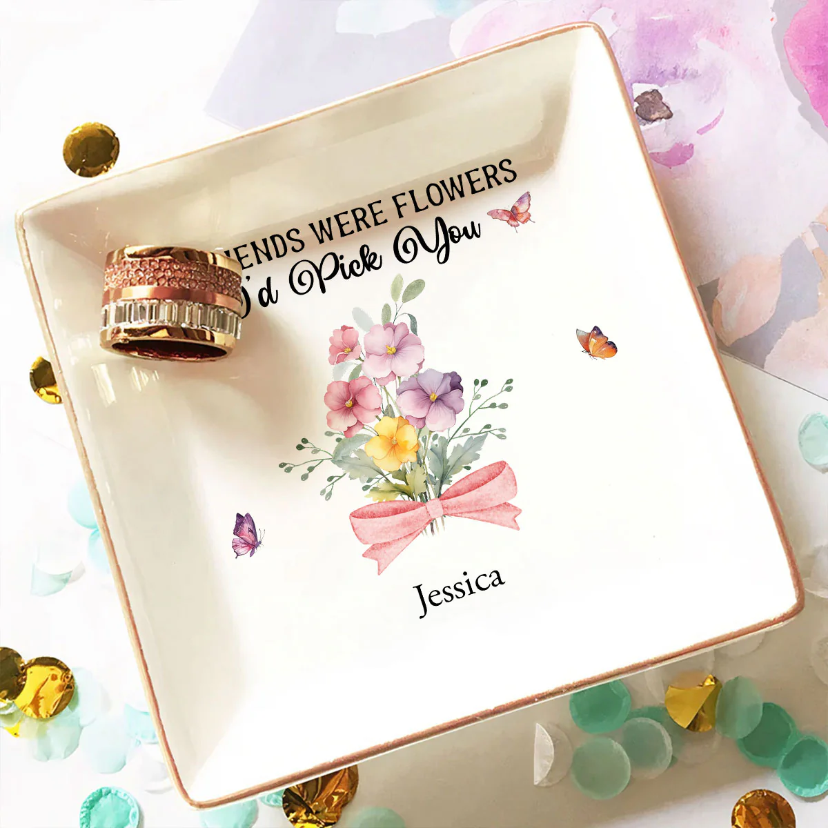 My Best Friend Forever - Personalized Custom Jewelry Dish - Image 3