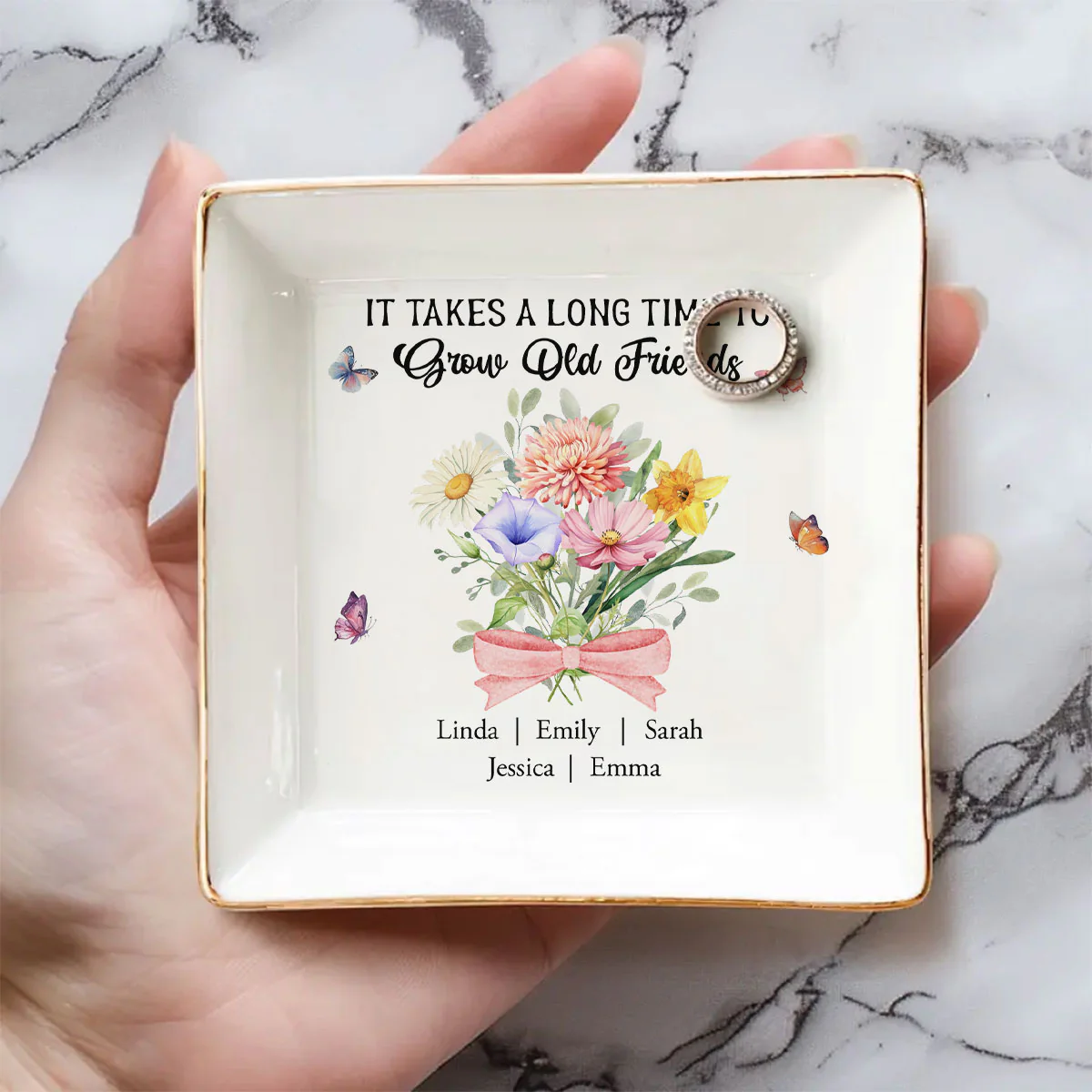 My Best Friend Forever - Personalized Custom Jewelry Dish - Image 5