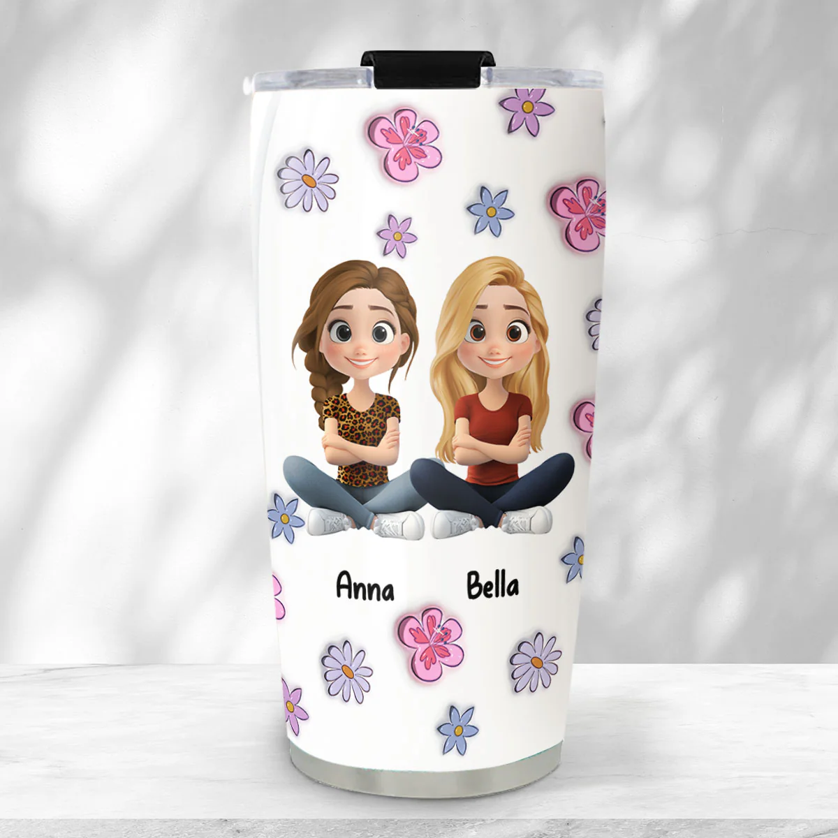 My Best Friend - Personalized Custom 3D Inflated Effect Tumbler - Image 2