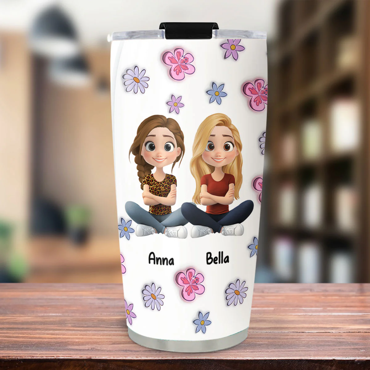 My Best Friend - Personalized Custom 3D Inflated Effect Tumbler - Image 3