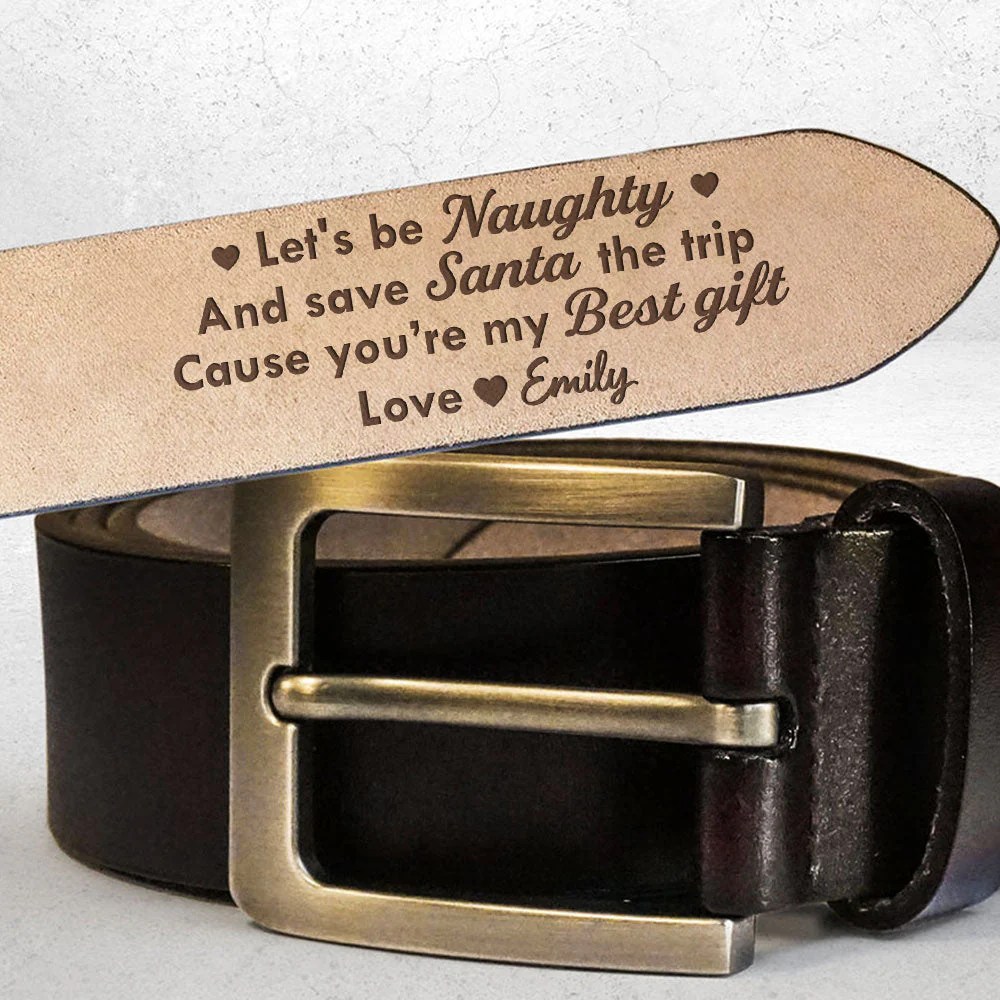 My Best Gift - Personalized Engraved Leather Belt - Image 2