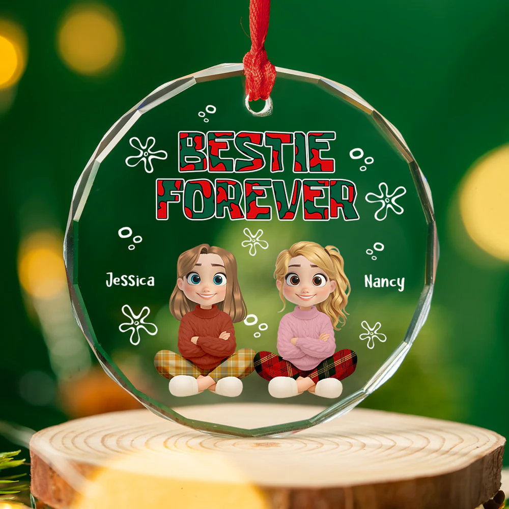 My Best Girl - Personalized Custom Glass Ornament - Image 3