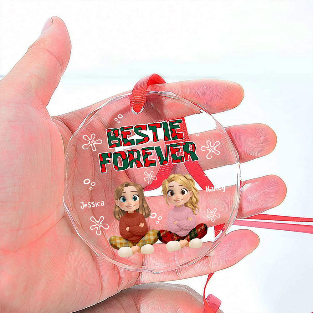My Best Girl - Personalized Custom Glass Ornament - Image 5