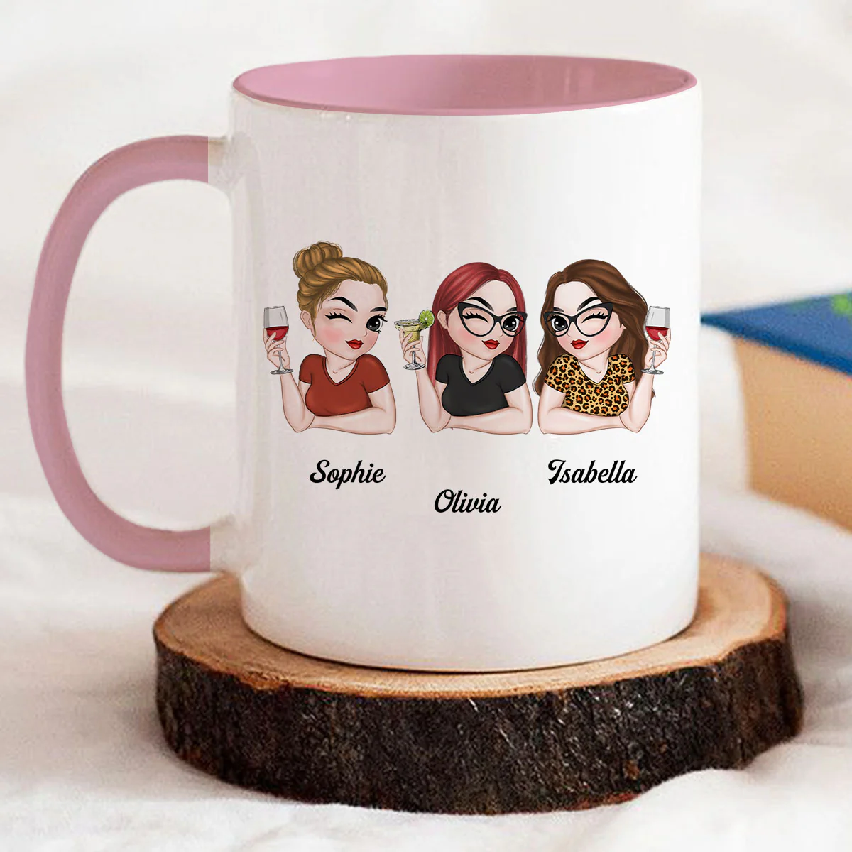 My Besties - Personalized Custom Accent Mug - Image 2