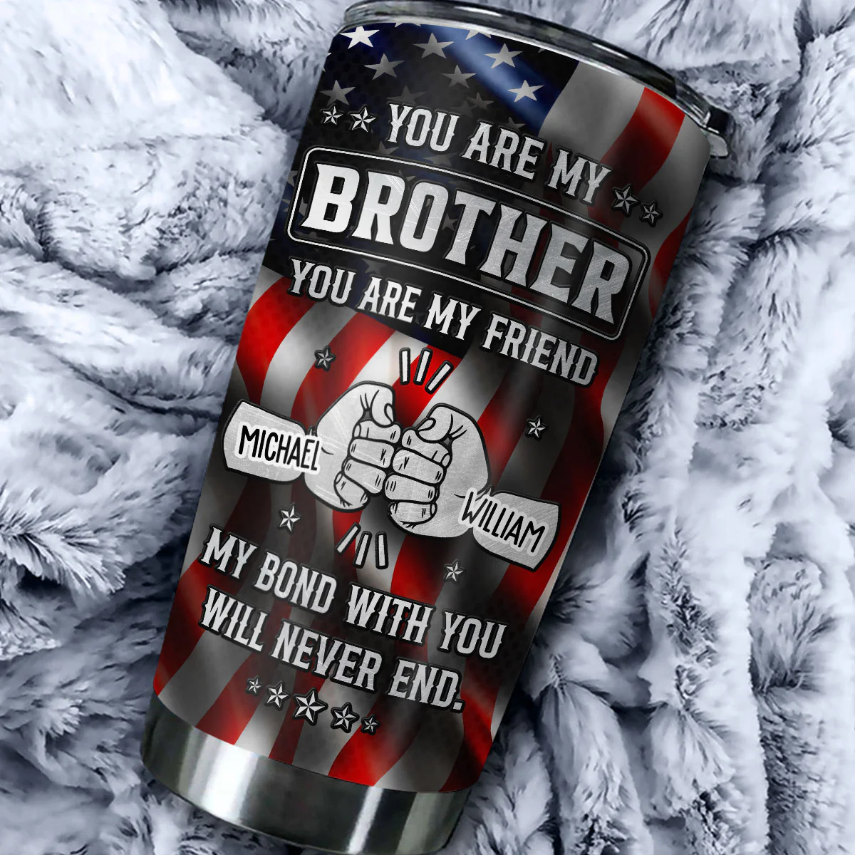 My Bond With You American - Personalized Custom Tumbler - Image 2