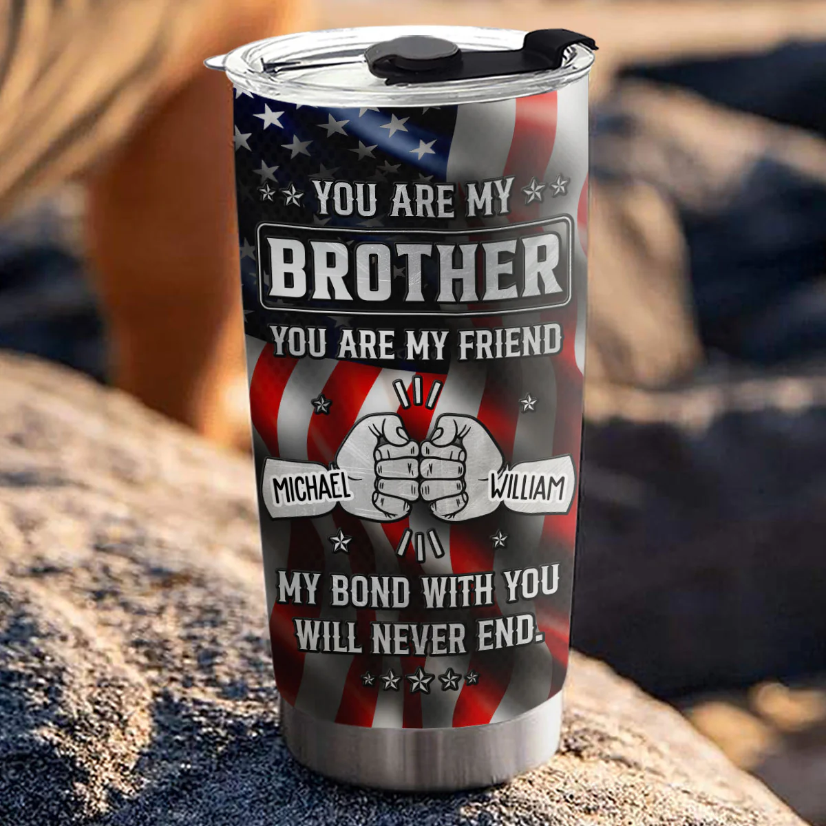 My Bond With You American - Personalized Custom Tumbler - Image 5