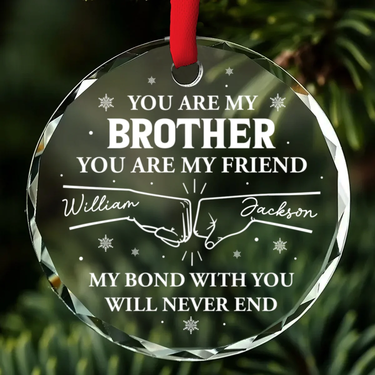 My Bond With You - Personalized Custom Glass Ornament - Image 6