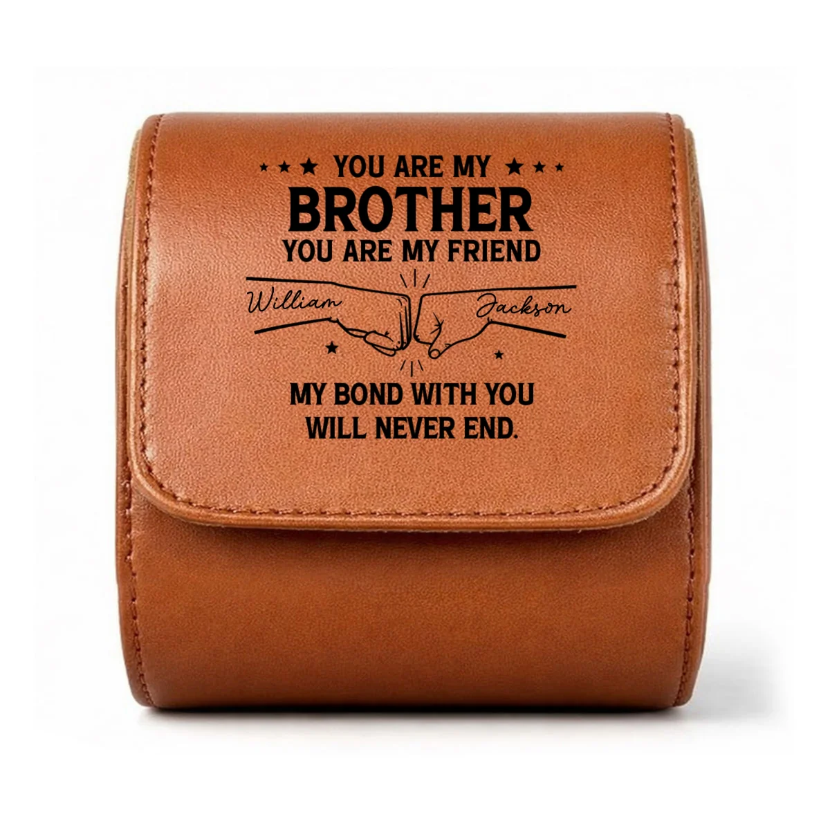 My Bond With You - Personalized Custom Leather Watch Case - Image 9