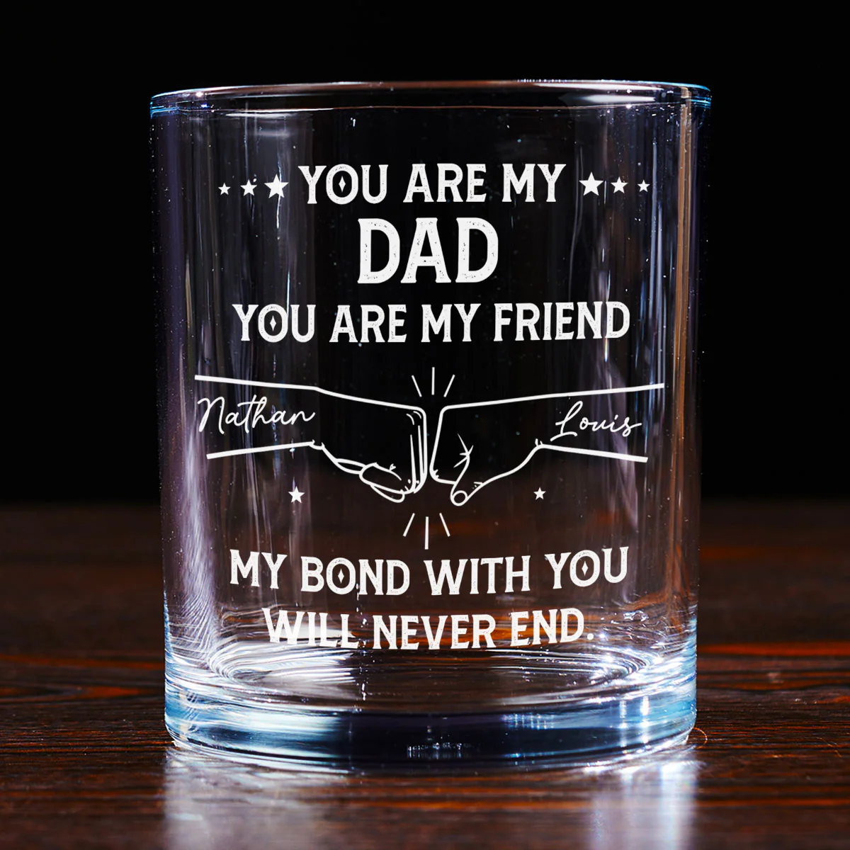 My Bond With You - Personalized Custom Whiskey Glass - Image 3