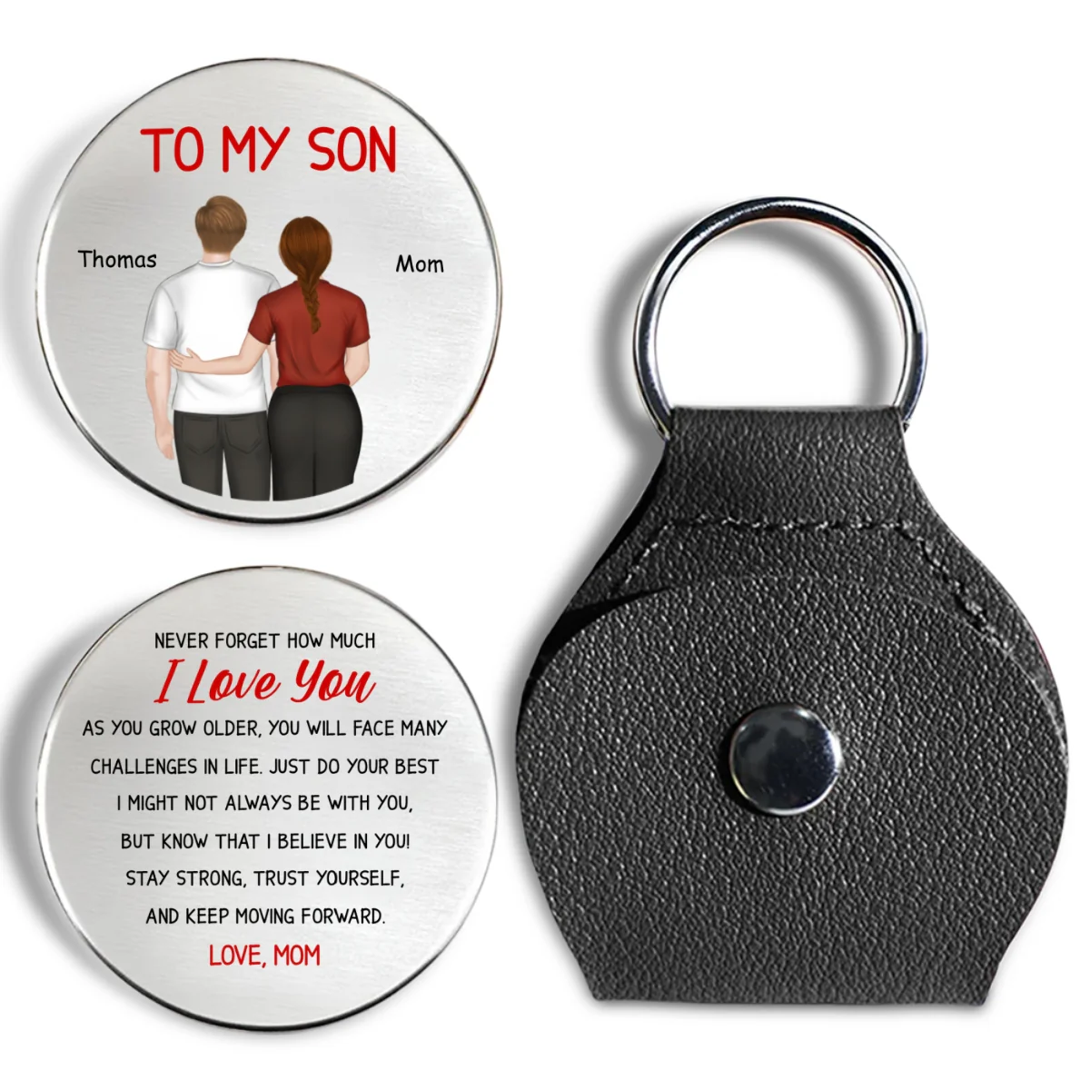 My Boy My Son From Mom - Personalized Custom Pocket Hug - Image 6