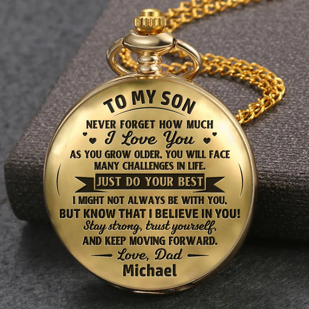 My Boy My Son - Personalized Custom Pocket Watch