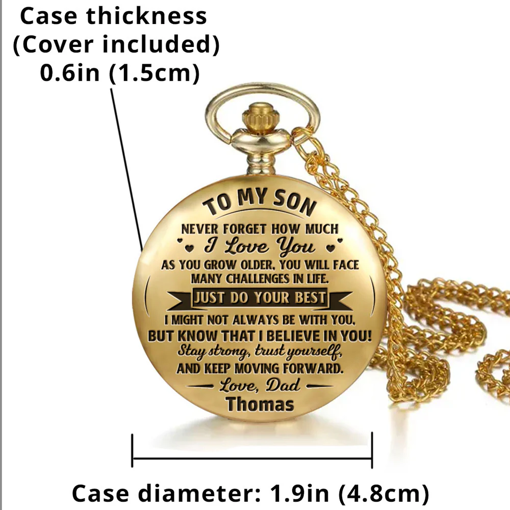 My Boy My Son - Personalized Custom Pocket Watch - Image 5