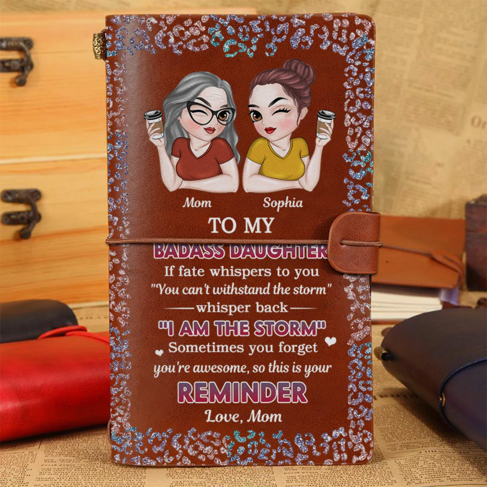 My Brave Granddaughter - Personalized Custom Vintage Journal - Image 4