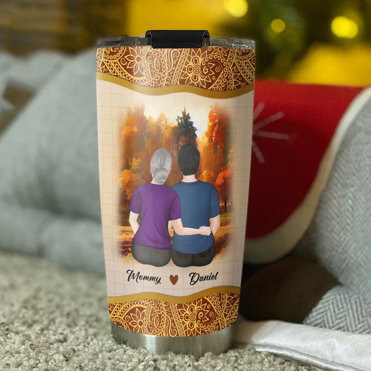 My Brave Grandson - Personalized Custom Tumbler - Image 4