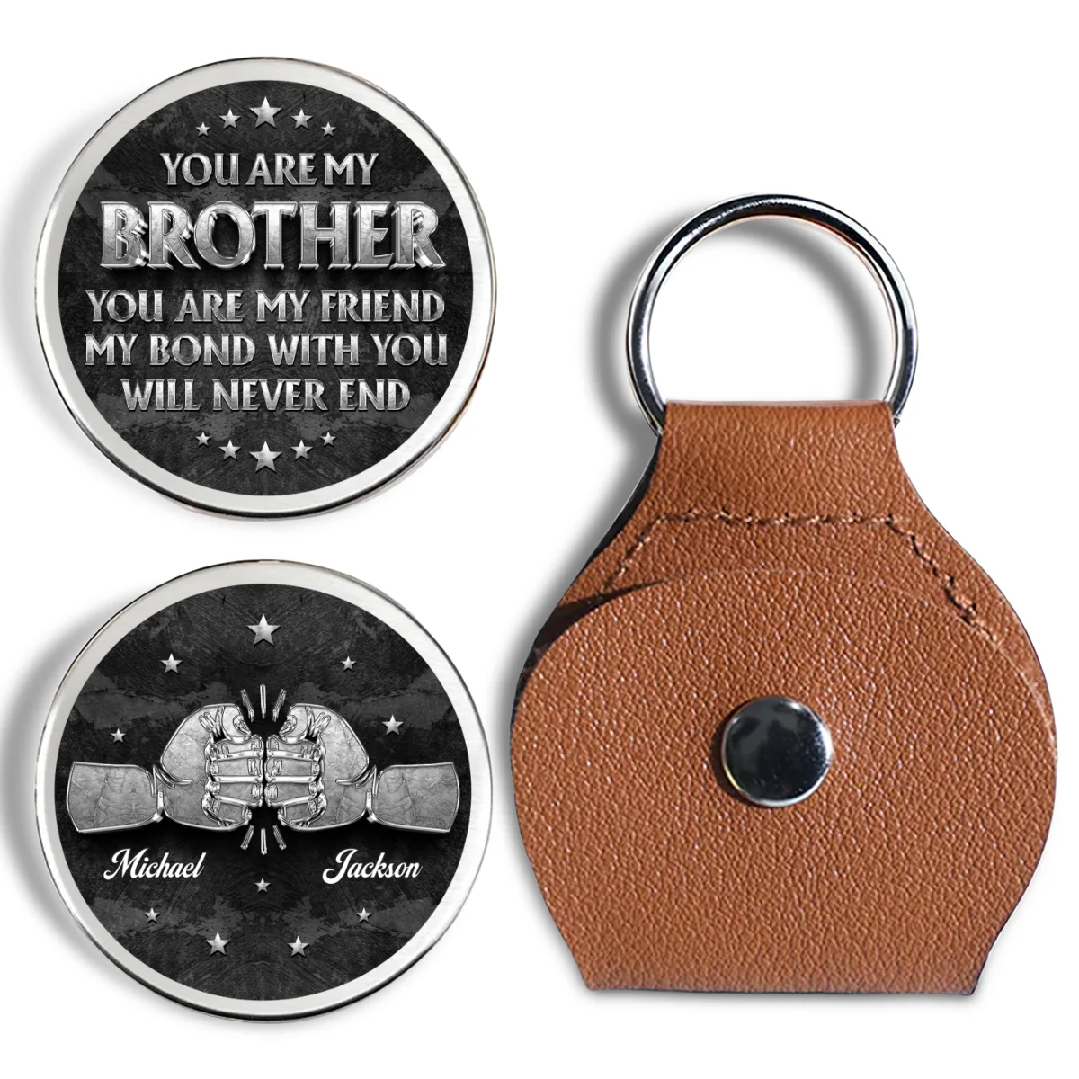 My Brother My Friend - Personalized Custom Pocket Hug - Image 7
