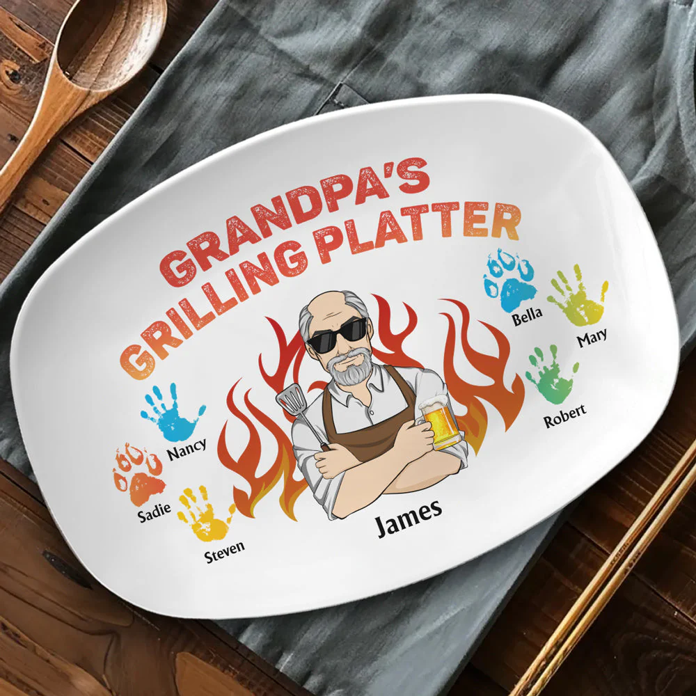 My Dad Is The Best Cook - Personalized Custom Platter - Image 2