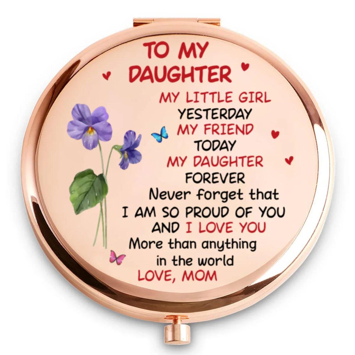 My Daughter Forever - Personalized Custom Compact Mirror - Image 5
