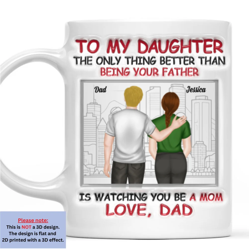 My Daughter Now A Mom - Personalized Custom 3D Inflated Effect Mug - Image 10