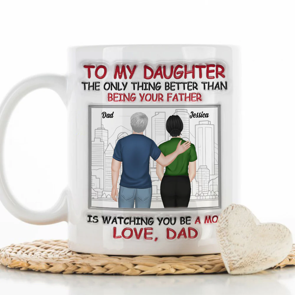 My Daughter Now A Mom - Personalized Custom 3D Inflated Effect Mug - Image 4