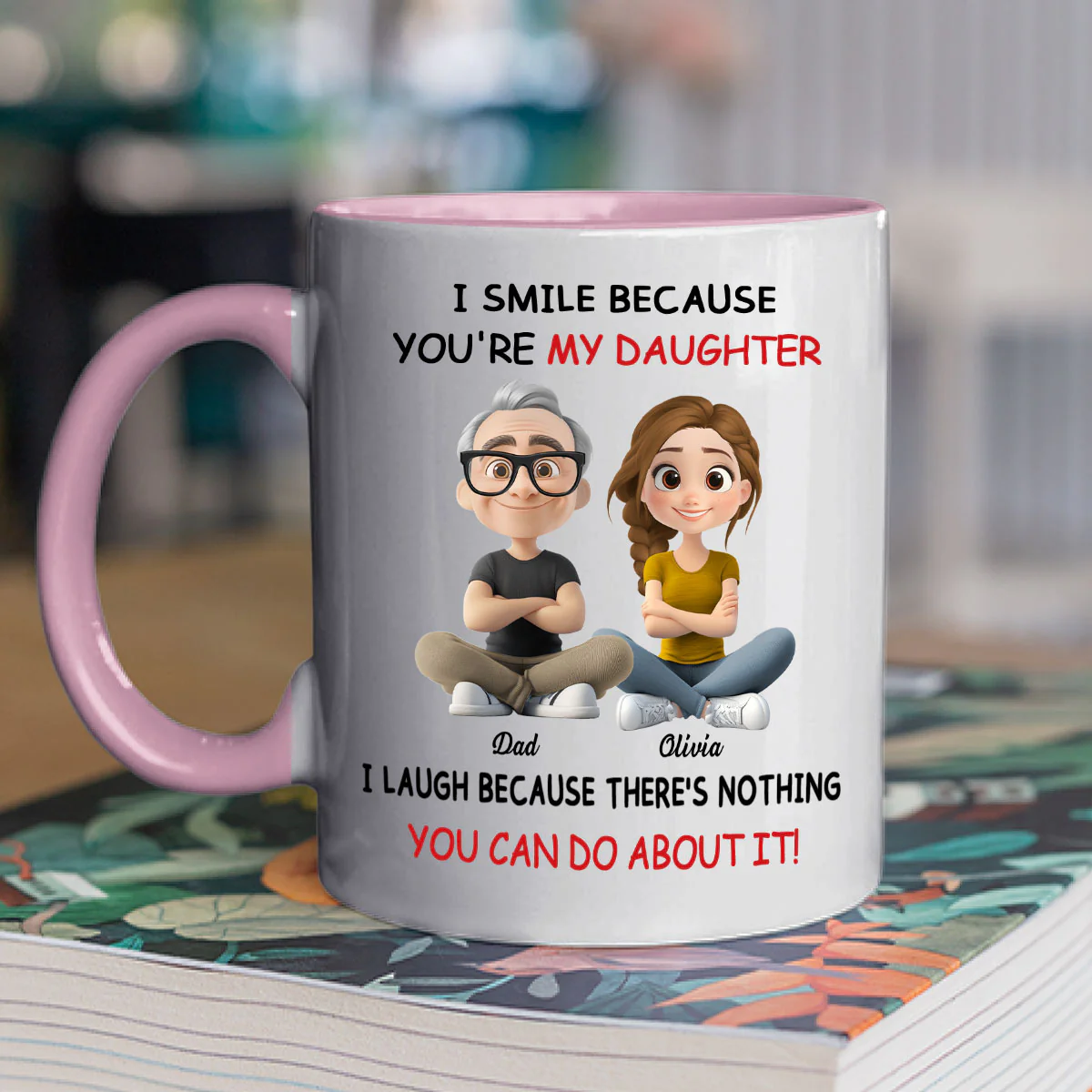 My Daughter - Personalized Custom Accent Mug - Image 3