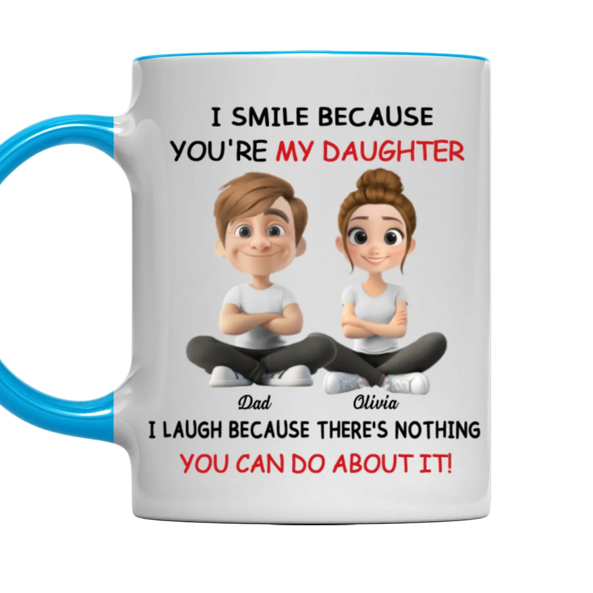My Daughter - Personalized Custom Accent Mug - Image 6