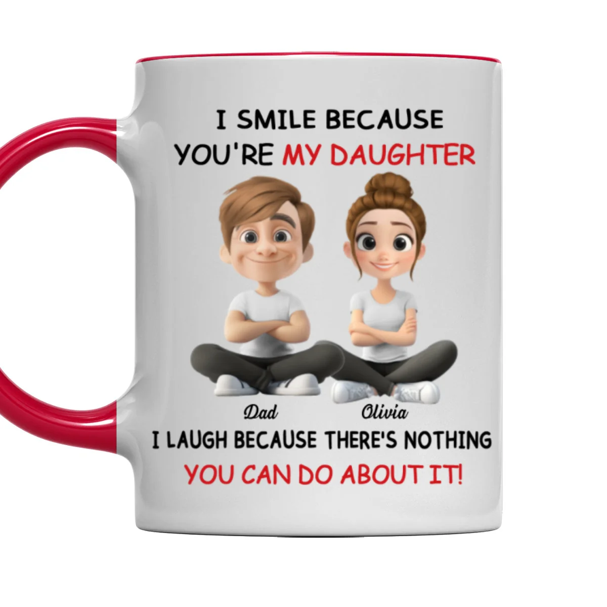 My Daughter - Personalized Custom Accent Mug - Image 8