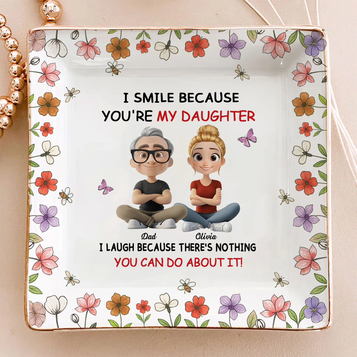 My Daughter - Personalized Custom Jewelry Dish - Image 4