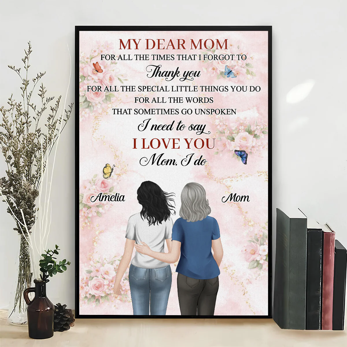 My Dear Mom - Personalized Custom Poster - Image 2